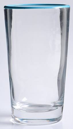 The Burbs Blue (Blue Trim) Highball Glass