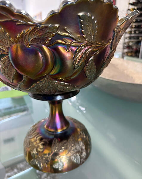 Many Fruits Amethyst Punch Bowl Stand