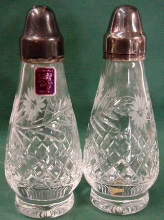 Argyll Salt and Pepper Shakers with Metal Lids