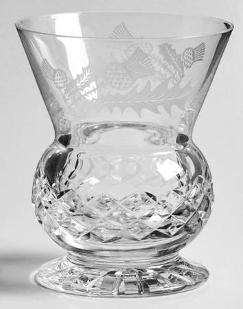 Thistle (Cut) 3" Flower Vase by Edinburgh Crystal