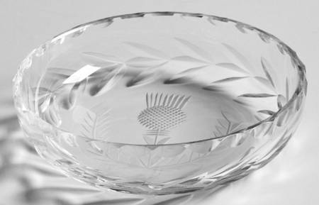Thistle (Cut) Round Open Butter Dish