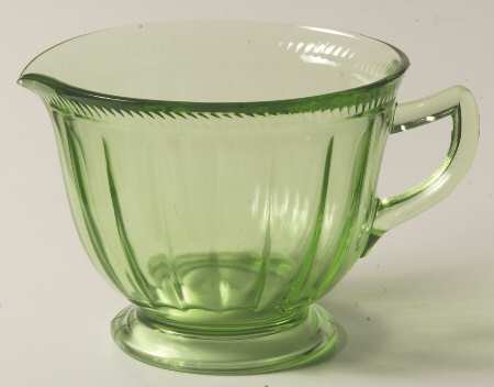 Colonial Fluted Green Creamer