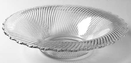 Diana Clear 12" Round Scalloped Bowl