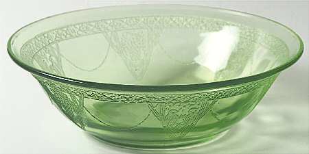 Georgian Green 7" Large Fruit Bowl