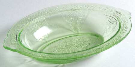 Georgian Green Oval Vegetable Bowl