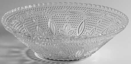Heritage Clear 8" Large Fruit Bowl