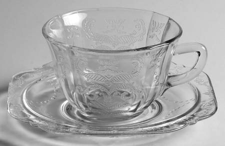 Madrid Clear Cup & Saucer Set
