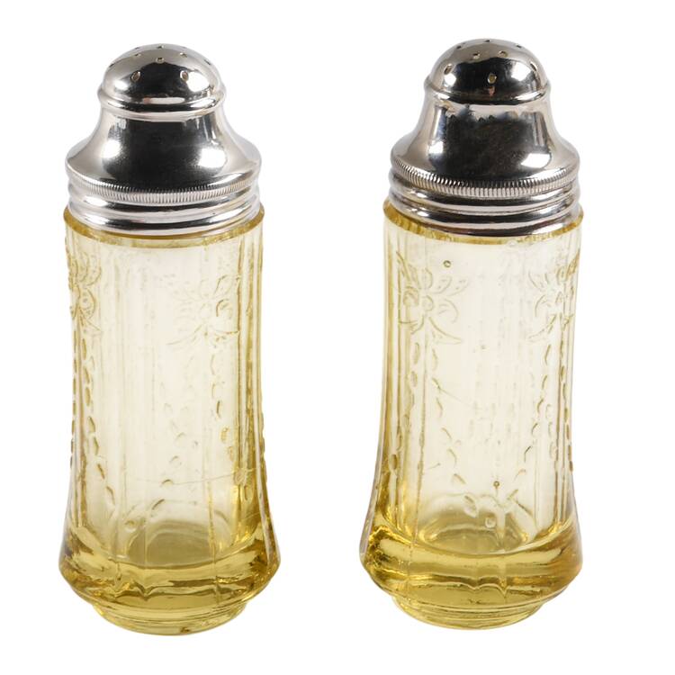 Madrid Amber Shaker Set with Metal Lids