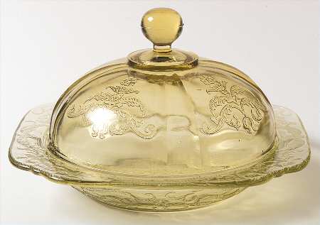 Madrid Amber Round Covered Butter