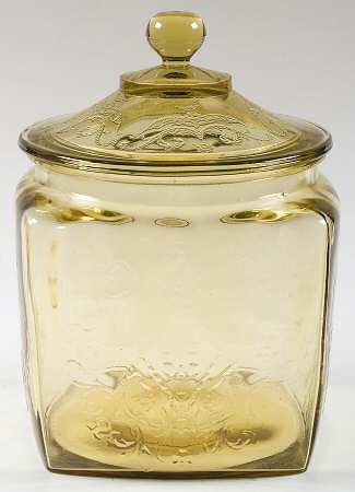 Madrid Amber Cookie Jar & Lid
