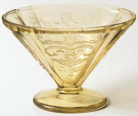 Madrid Amber Cone Shape Footed Sherbet