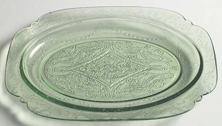 Madrid Green 11" Oval Platter