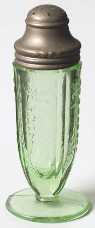 Madrid Green Footed Shaker & Metal Lid