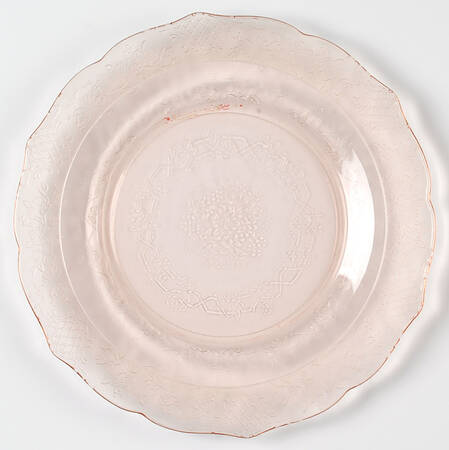 Normandie Pink Luncheon Plate by Federal Glass 