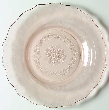 Normandie Pink 7" Salad Plate by Federal Glass 