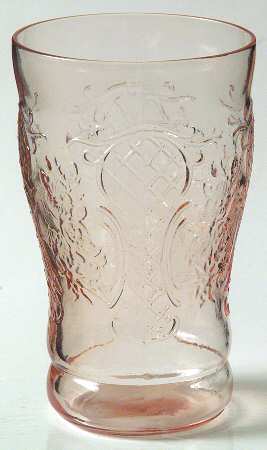 Normandie Pink Flat Juice Glass by Federal Glass 