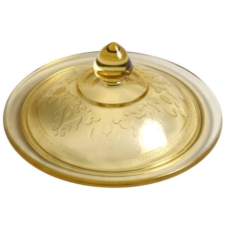 Patrician Amber Lid for Cookie Jar by Federal Glass 