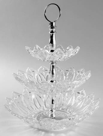 Petal Clear 3 Tier Serving Tray (CRB5,CRB8,CRB10) by Federal Glass 