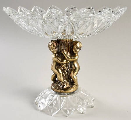 Petal Clear Round Compote (Height X Width) by Federal Glass 