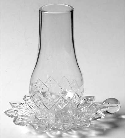 Petal Clear (2 Piece) Candle Lamp by Federal Glass 