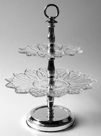 Petal Clear 2 Tier Serving Tray