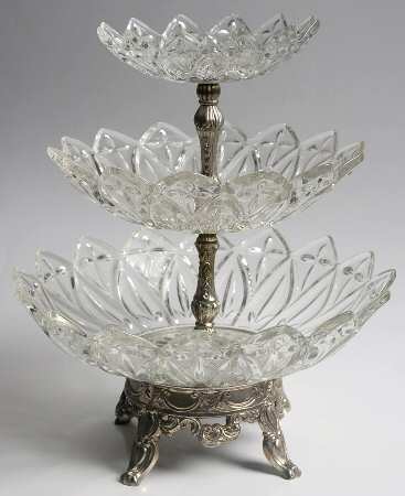 Petal Clear 3 Tier Serving Tray (CRB5,8,10)