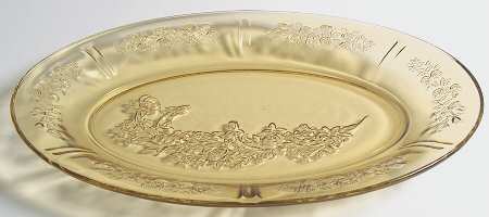 Sharon Amber 12" Oval Platter
