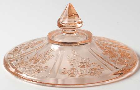 Sharon Pink Lid for Candy Jar by Federal Glass 