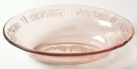 Sharon Pink Oval Vegetable Bowl