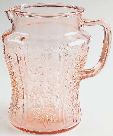 Sharon Pink 80 Oz Pitcher by Federal Glass 
