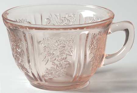 Sharon Pink Cup Only by Federal Glass 