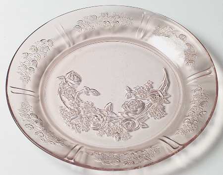 Sharon Pink Dinner Plate by Federal Glass 
