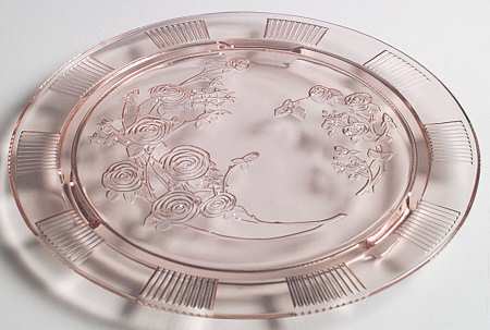 Sharon Pink Footed Cake Plate