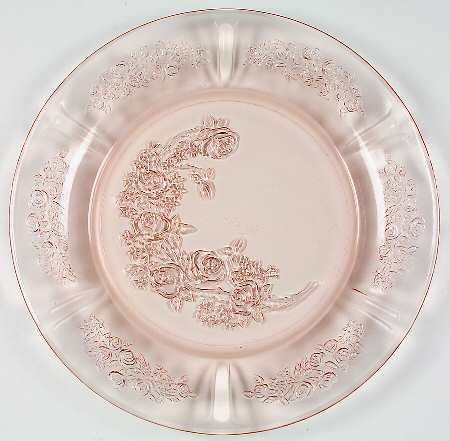 Sharon Pink 7" Salad Plate by Federal Glass 