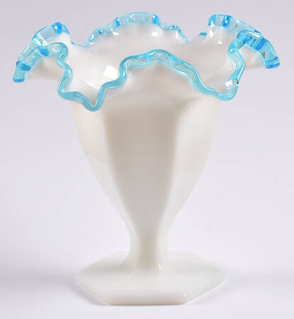 Aqua Crest (Pale Blue) 6" Triangular Vase