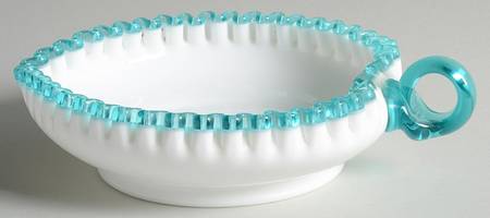 Aqua Crest (Pale Blue) 7" Heart Shape Relish Dish