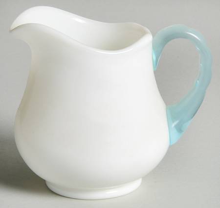 Aqua Crest (Pale Blue) Footed Creamer