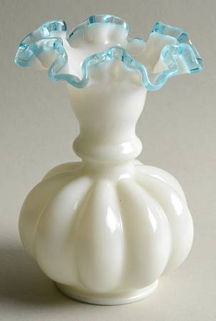 Aqua Crest (Pale Blue) 6" Jack in the Pulpit Crimped Vase
