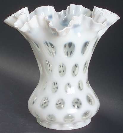 Coin Dot French (Opalescent) 8" Flower Vase