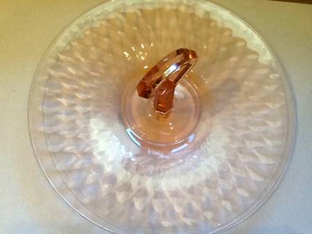 Diamond Optic Pink Center Handle Tray