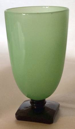 Elizabeth Black Jade Green 9 Oz Footed Tumbler