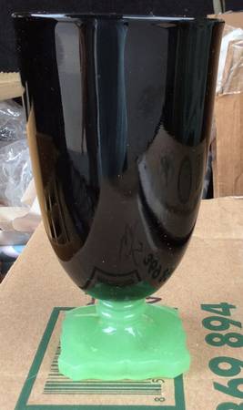 Elizabeth Black Jade Green 9 Oz Footed Tumbler