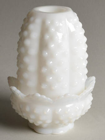 Hobnail French (Opalescent) (2 Piece) Fairy Lamp by Fenton