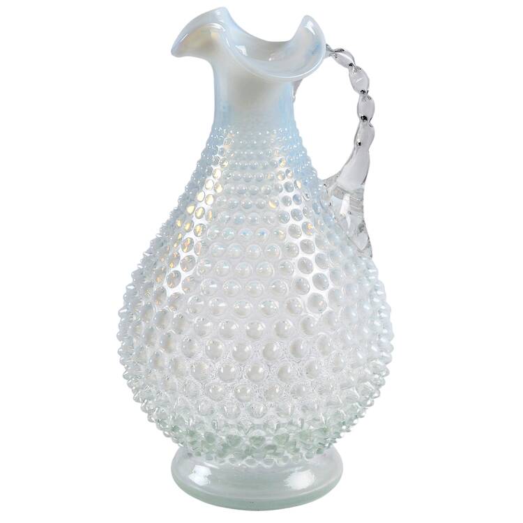 Hobnail French (Opalescent) Handled Wine Decanter No Stopper