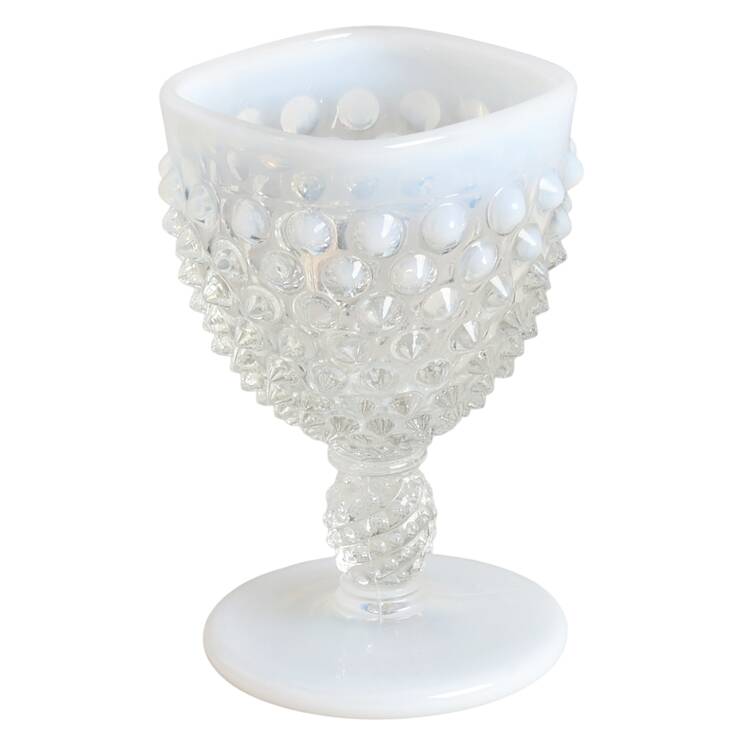 Hobnail French (Opalescent) Square Wine