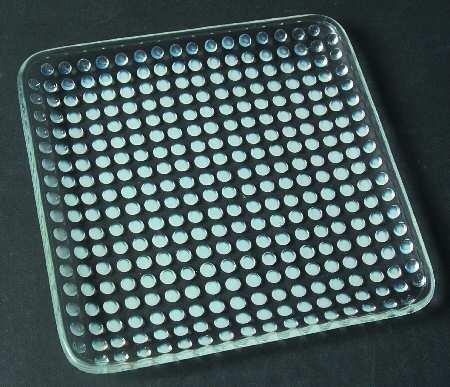Hobnail French (Opalescent) 8" Square Plate