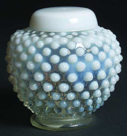 Hobnail French (Opalescent) Small Ginger Jar & Lid