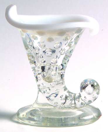 Hobnail French (Opalescent) Mini Cornucopia/Candleholder