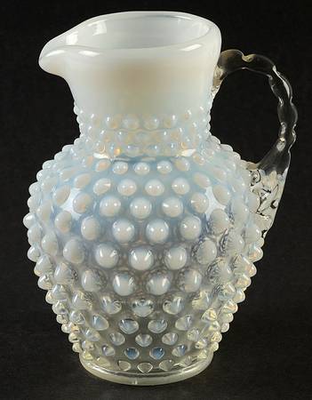 Hobnail French (Opalescent) 12 Oz Open Syrup by Fenton