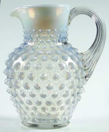 Hobnail French (Opalescent) 12 Oz Open Syrup by Fenton